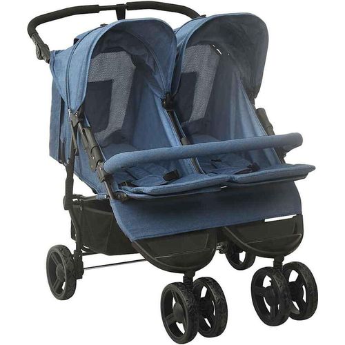 Eleganten-Stil Geschwisterwagen Marineblau Stahl DE7655286