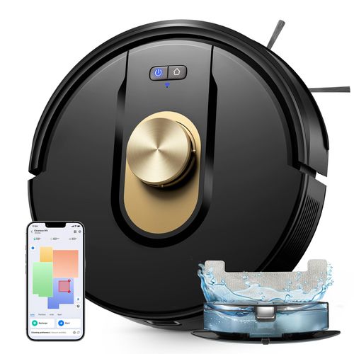Vactidy W9 Saugroboter mit Wischfunktion, 3-in-1 Saug und Wischroboter mit LiDAR Navigation, 5000Pa 150Min Roboter Staubsauger mit App-Anpasssteuerung