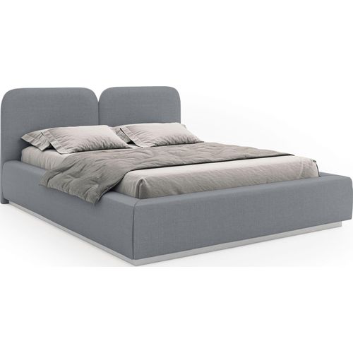 Selsey Comoves – Polsterbett 180x200 mit Chenillebezug und LED, Grau