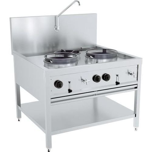 Combisteel Gas Woktisch 3 Brenner – 2x 17kW + 1x 9kW, freistehend