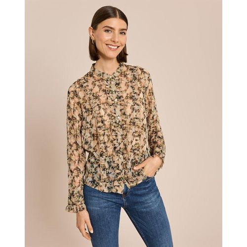Bluse mit herbstlichen Blütendruck