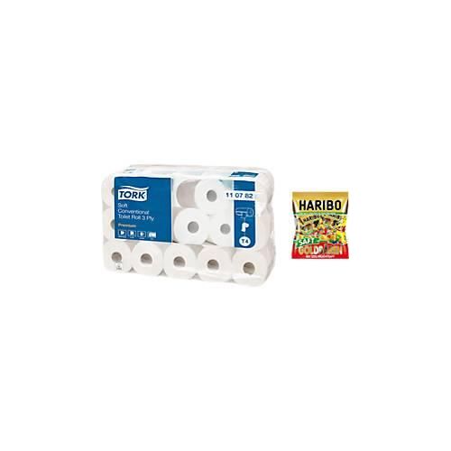 TORK Kleinrollen Toilettenpapier + Haribo Saft Goldbären Minis GRATIS