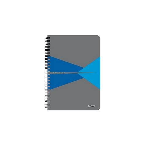 Notizbuch Leitz Office, Format A5, 90 karierte Blatt, lässt sich um 360° öffnen, Spiralbindung, Kunststoff-Einband, FSC®-zertifiziert, blau