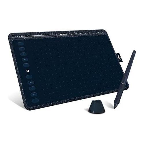 Huion HS611 Graphics Tablet 8 Multimedia Keys 10 Express Touch Strip, 10,2 x 6,36 Zoll Zeichnungsgewin, Mac, Android, ideales digitales Kunst, Malerei