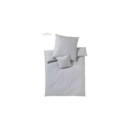 Bettwäsche ELEGANTE "Classico", silber (silberfarben), B/L: 155cm x 220cm, 1 Stk., 1 Stk., Perkal, B/L: 80cm x 80cm, 2 Stk., Perkal, Obermaterial: 100% Baumwolle, Bettwäsche, Bettwäsche, angenehmes Hautgefühl