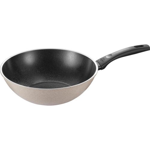 Ballarini WOK Ledro , Schwarz, Beige , Metall , rund , antihaftbeschichtet , Kochen, Pfannen, Woks