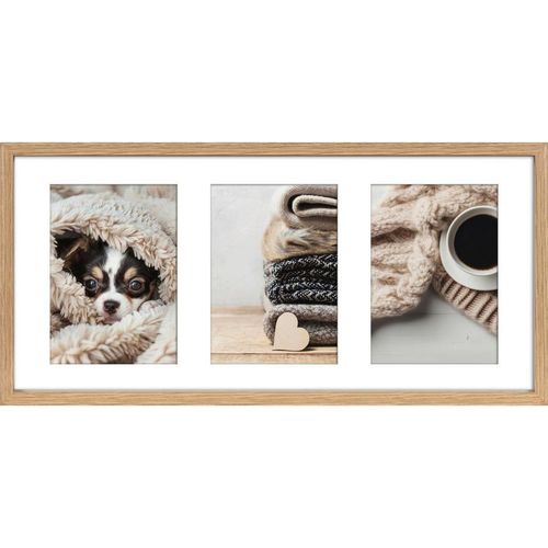 Bilderrahmen Nordic , Eiche , Glas, Holzwerkstoff , rechteckig , 23x50 cm , FSC MIX , Passepartout , Bilder und Zubehör, Bilderrahmen
