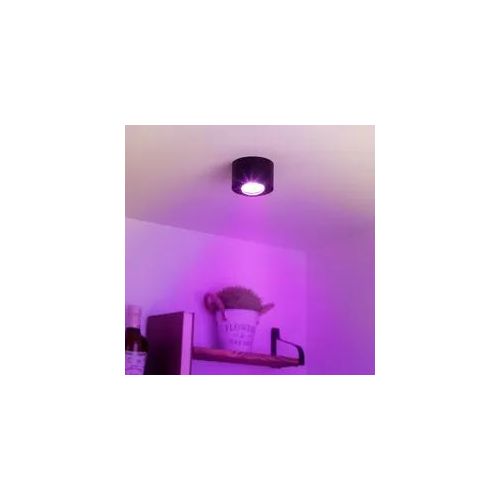 Flacher Aufbaustrahler rund schwenkbar Deckenleuchte - Farbe: schwarz - LED Leuc...