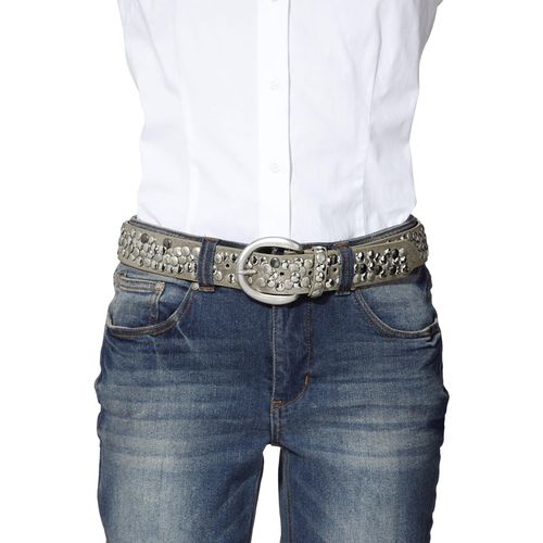 Nietengürtel HEINE, Damen, Gr. 11,5, silber (silberfarben), Gürtel