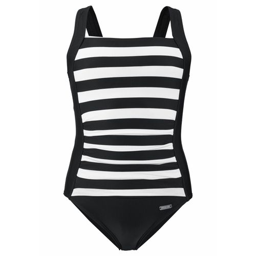 Badeanzug BENCH., Jungen, Gr. 122/128, N-Gr, schwarz-weiß (schwarz, weiß), Polyamid, Badeanzüge, mit trendigen Streifen