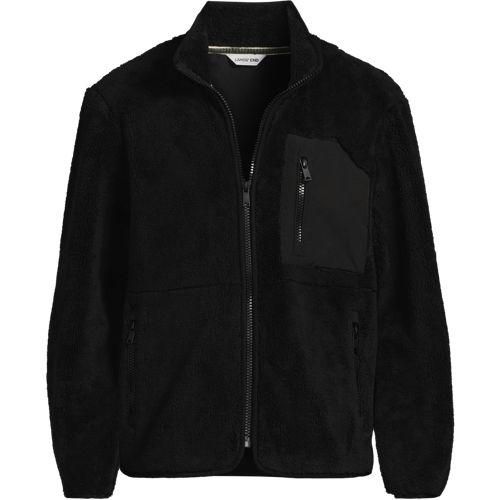 Aktiv Wolkenfleece-Jacke, Herren,  Schwarz, by Lands' End