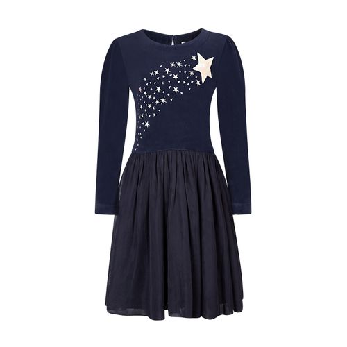 Sommerkleid HAPPY GIRLS "dress", Mädchen, Gr. 122, EURO-Größen, blau (navy), Stoff, 100% Baumwolle, normal, Kleider Sommerkleid