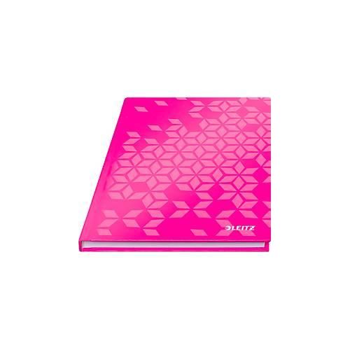 Notizbuch Leitz WOW, Format A5, 80 karierte Blatt, Hardcover-Einband, FSC®-zertifiziert, pink