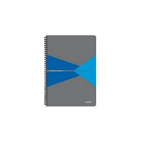 Notizbuch Leitz Office, Format A4, 90 karierte Blatt, lässt sich um 360° öffnen, Spiralbindung, Kunststoff-Einband, FSC®-zertifiziert, blau