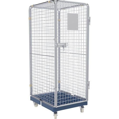 Rollbehälter, 5-seitig, Höhe 1800 mm, 2 Lenkrollen mit Feststeller, 2 Bockrollen kaiserkraft