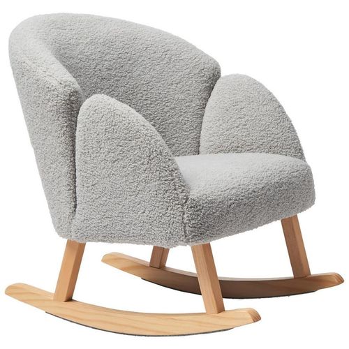 Jimmylee Kinder-Schaukelsessel Natur Grey , Grau , Textil , Uni , 55.5x55x46.5 cm , Kinder- & Jugendzimmer, Kindermöbel, Kindersitzmöbel & -tische,
