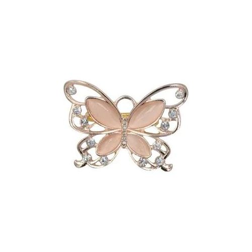 Brosche FIRETTI "Schmuck Geschenk Ansteckschmuck Schmetterling", rosa, Broschen, Damen, Metall, Brosche