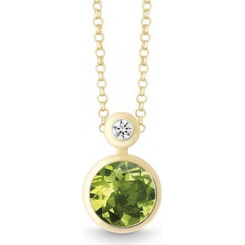 QUINN - Halskette - Damen - Gelbgold 585 - TW (G)si. - 527393947