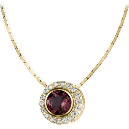Jacques Lemans - Kette Sterlingsilber vergoldet mit Granat - SE-C105I
