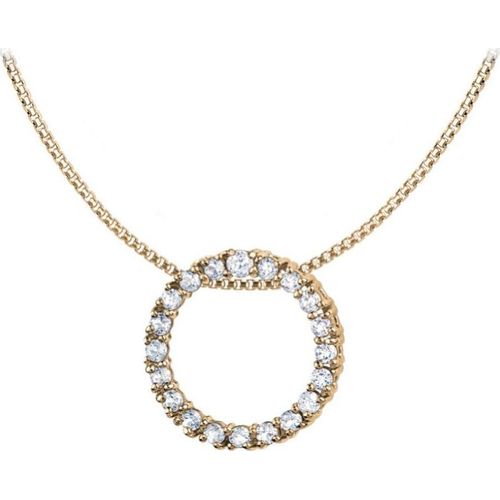 Jacques Lemans - Kette Sterlingsilber vergoldet mit White Topaz - SE-C121E
