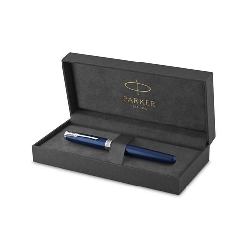Parker Sonnet Füller | Blaue Lackierung | Füllfederhalter mit mittlerer Feder | Geschenkbox
