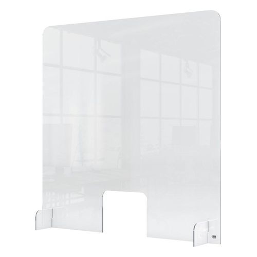 Nobo Skrankedeler akryl med åbning 70x85cm