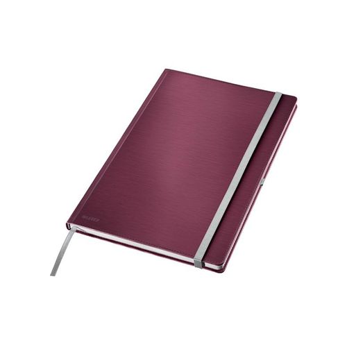 Leitz Style Notizbuch A4 kariert, Hardcover, Rot