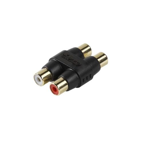 Vivanco Audio Adapter 2xRCA Female Black