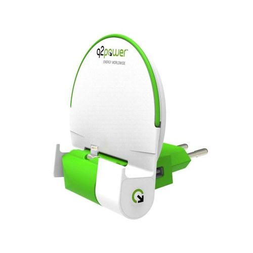 Q2Power Dock and charge powerbank EU lightning Powerbank (Akku) - Weiß - 2000 mAh