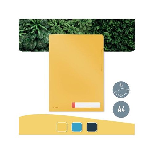 Leitz Cosy Privacy Sichthülle mit Beschriftungsschildchen Warmes Gelb