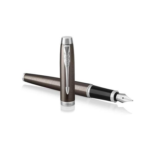 Parker IM Füller | Dark Espresso | Füllfederhalter mit feiner Feder | blaue Tinte | Geschenkbox