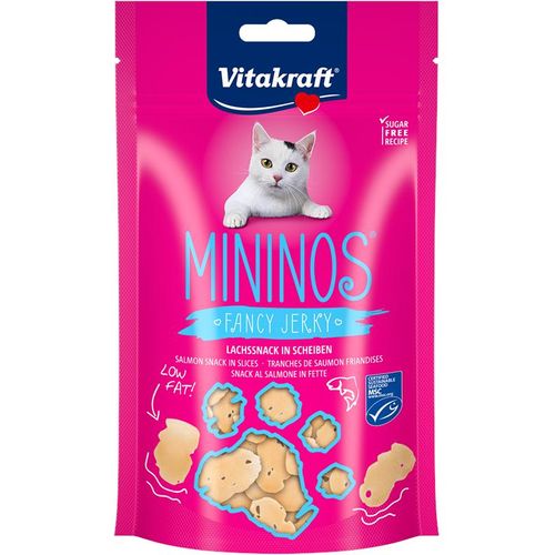 Vitakraft MININOS Fancy Jerky Lachs Snack Scheiben 40g