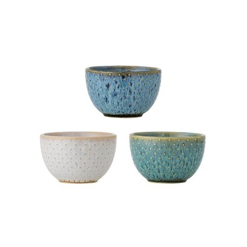 Bloomingville - Harriet Bowl (Set of 3) - Blue - Stoneware