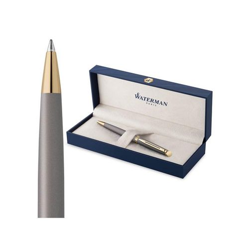Waterman Hémisphère Ballpoint Pen | Stone Grey (The Understated Edit Collection) | Medium Point with Blue Ink | Gift Box