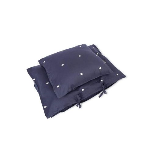 Filibabba Baby Bettwäsche GOTS (70x100 cm) - Wal Christian Stickerei - Midnight