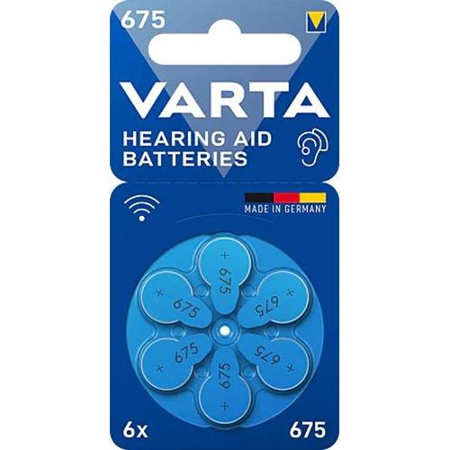 VARTA Hearing aid battery 675 PR44 (zinc air Button cell 1.45V) 6-pack