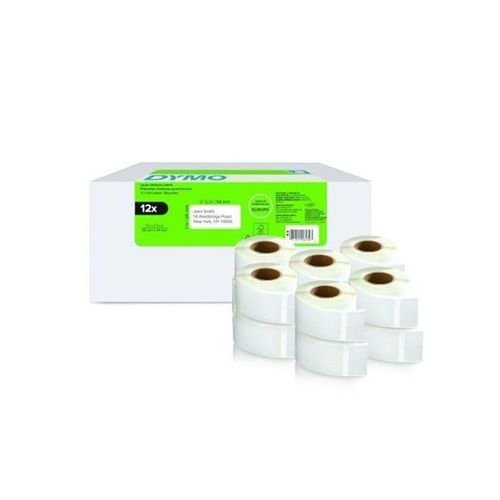 DYMO LabelWriter Rücksendeadressetiketten | 25 mm x 54 mm | 12 Rollen mit je 500 leicht ablösbaren Etiketten (6.000 Stück)