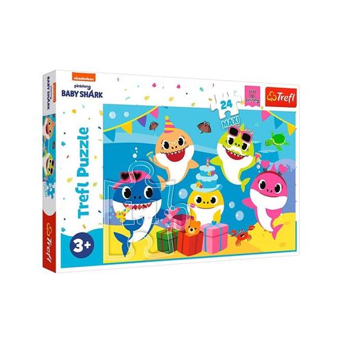 Trefl Puzzle - Baby Shark - Happy Baby Shark (24 Maxi pieces) Boden