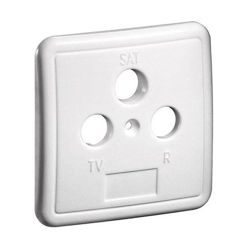Pro 3 holes cover plate for antenna wall sockets white