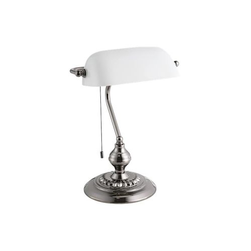 EGLO BANKER desk lamp white/smoky nickel