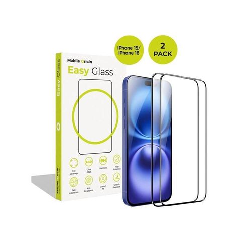 Mobile Origin EasyGlass iPhone 15/iPhone 16 2 pack
