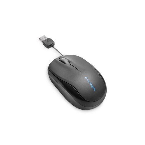 Kensington Pro Fit® Mobile Maus mit einziehbarem Kabel, schwarz - Maus (Schwarz)