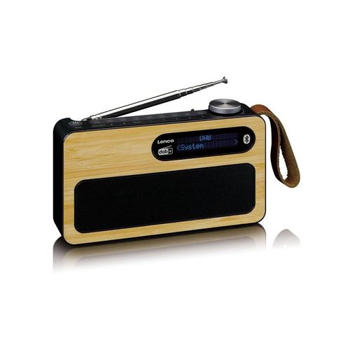 Lenco PDR-040 - DAB+ radio - Bamboo - DAB+/FM - Stereo - schwarz