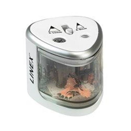 Linex battery-operated pencil sharpener double white