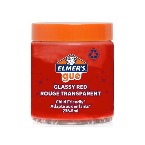 Elmer's Gue vorgefertigter Schleim | klarer roter Schleim | 236,5 ml | 1 Stück