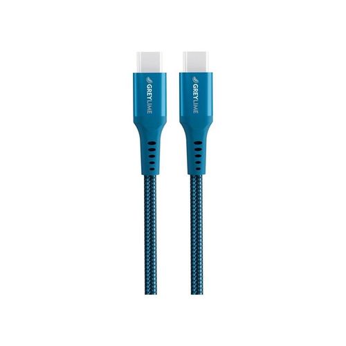 GreyLime Braided USB-C to USB-C 60W Cable Blue 0.5 m