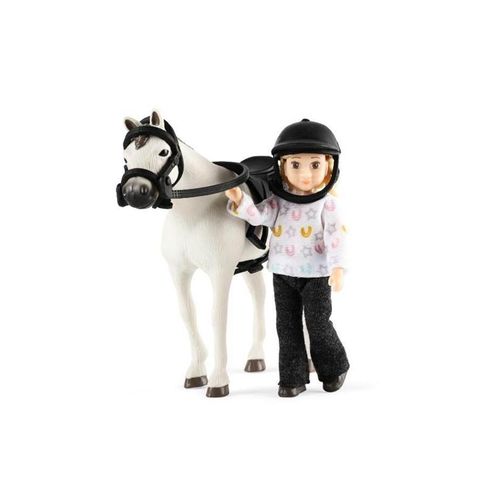 Lundby pigerytter m/hest & hjelm aftageligt tøj