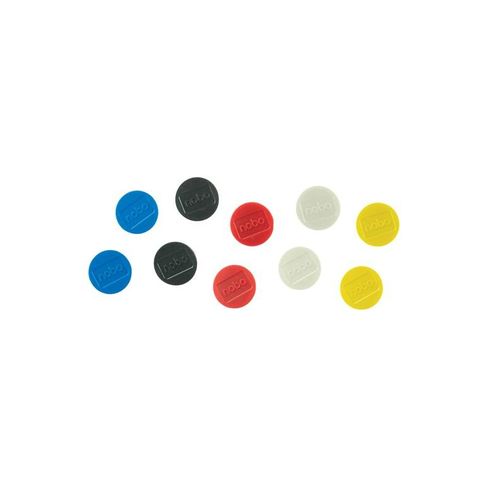 Nobo Magnete, 32 mm, 10 Stück, farbig sortiert Sortiert