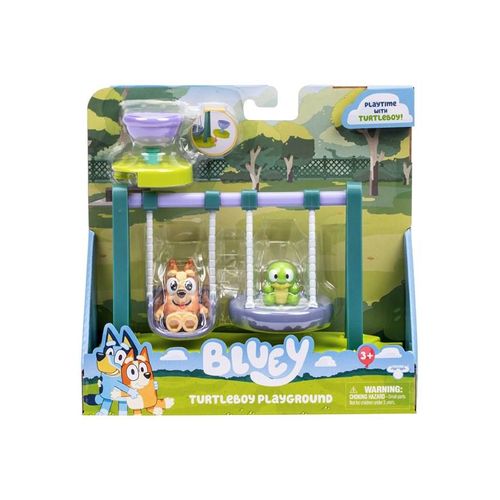 Bluey Playground playset with Wide-Eyed Bingo & Turtleboy