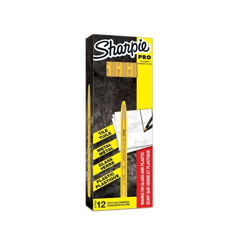 Sharpie Porzellanmarker | feine Spitze | gelb | 12er-Box